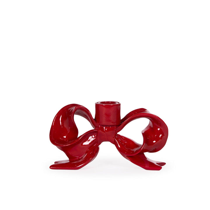 RED BOW CANDLE HOLDER 1