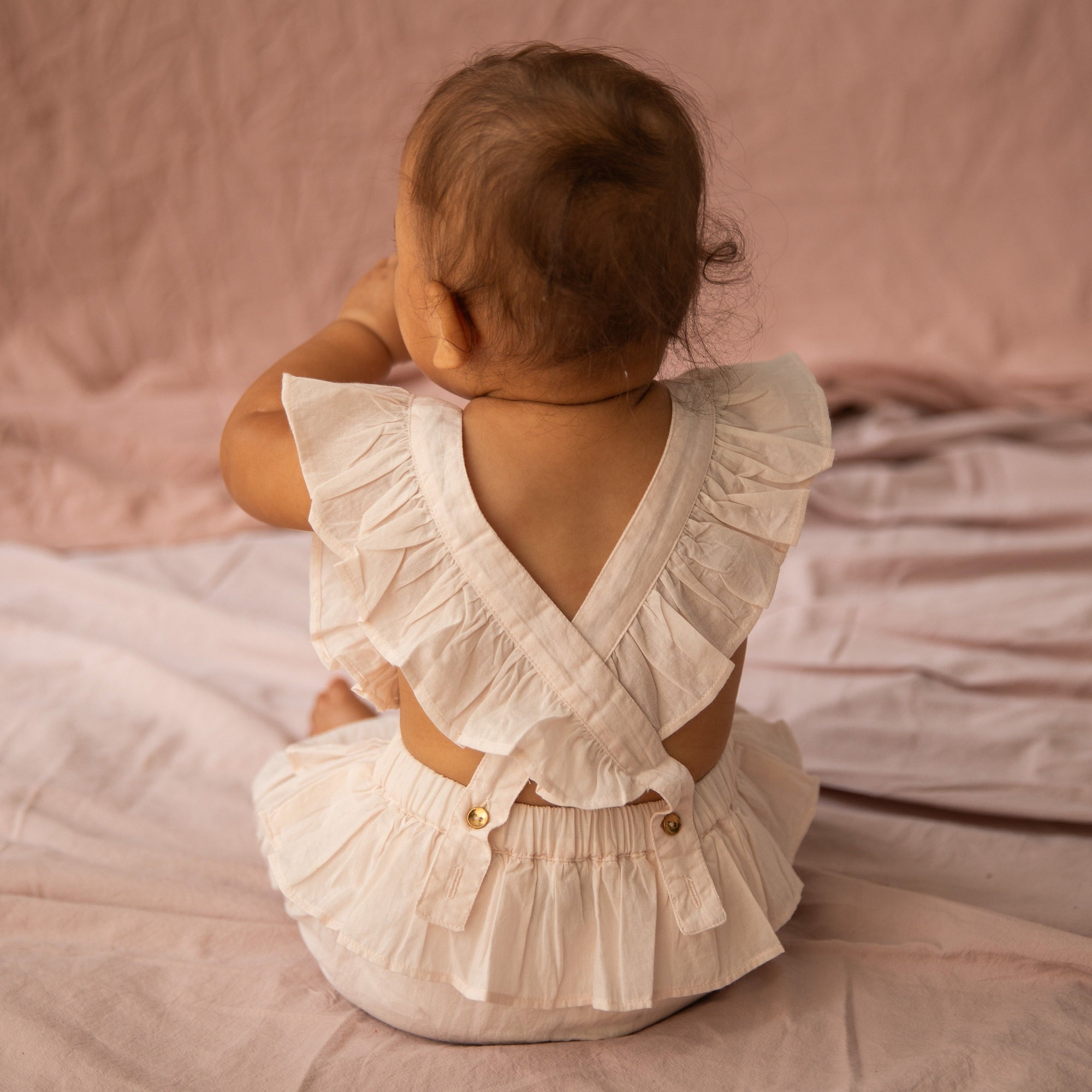 BELLA + LACE FLORENCE ROMPER: ROSE QUARTZ