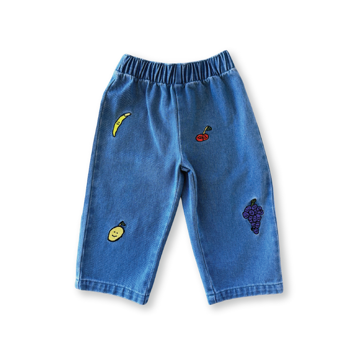 GROWN ORGANIC FRUIT SALAD DENIM PANTS