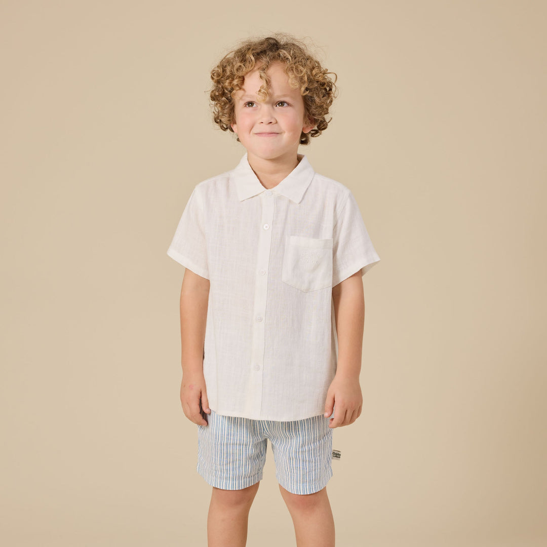 GOLDIE &amp; ACE HOLIDAY LINEN BLEND SHIRT