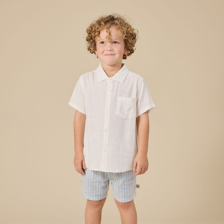 GOLDIE &amp; ACE HOLIDAY LINEN BLEND SHIRT
