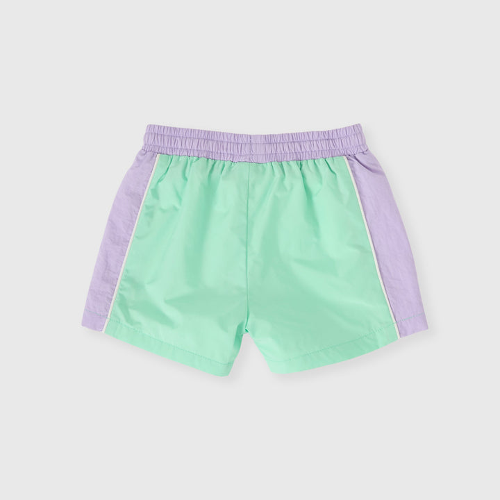 GOLDIE &amp; ACE RETRO SPORTY SHORTS: PEAPOD/LILAC