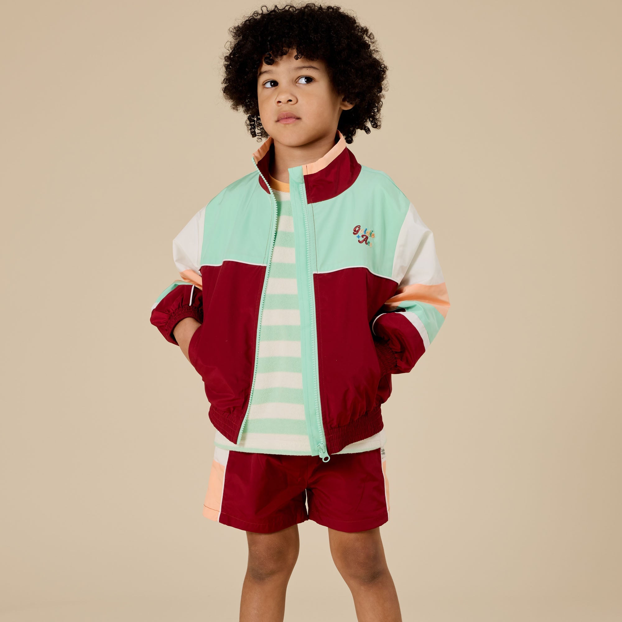 GOLDIE & ACE FUN RUN RETRO SPRAY JACKET
