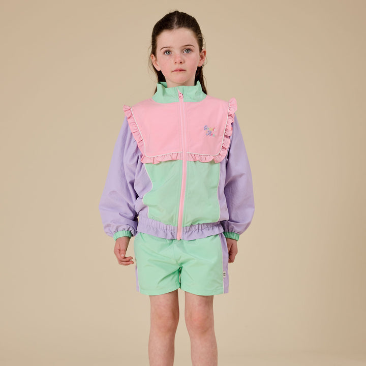 GOLDIE &amp; ACE RETRO SPORTY SHORTS: PEAPOD/LILAC