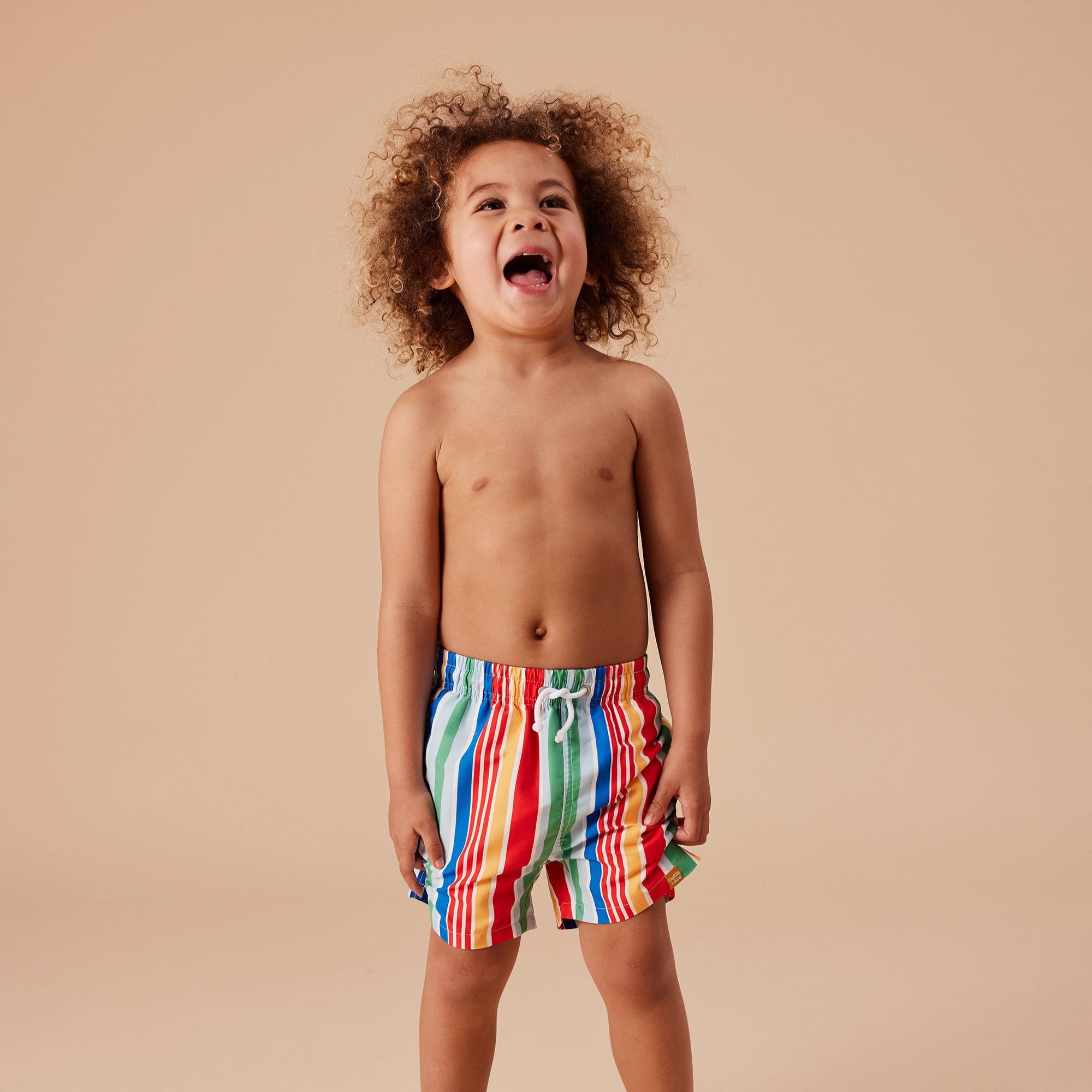 GOLDIE & ACE BOARD SHORTS: BOLD STRIPE