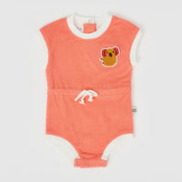 GOLDIE & ACE KOALA HUG TERRY TOWELLING ROMPER: MELON