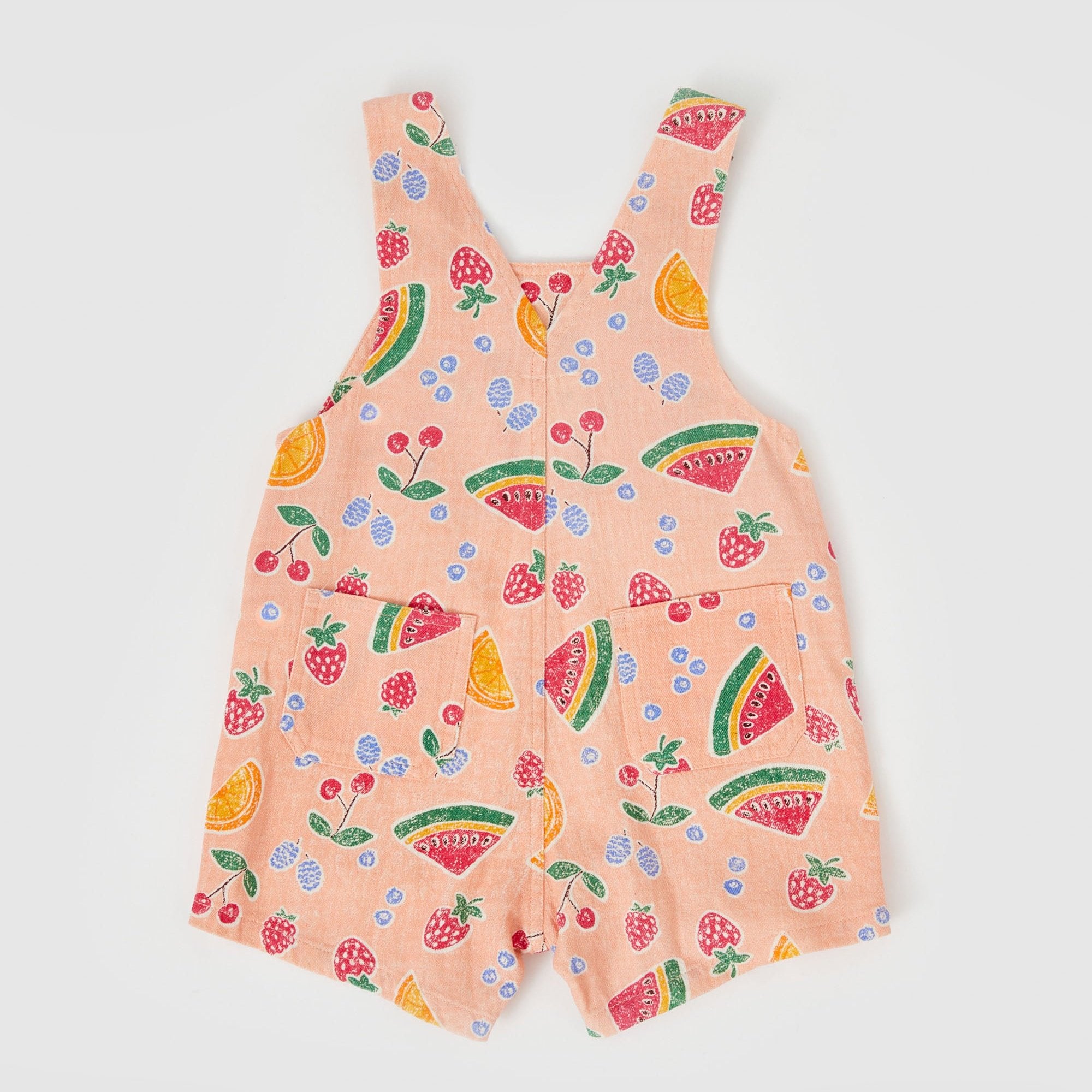 GOLDIE & ACE BURTON FRUIT SALAD LINEN OVERALLS