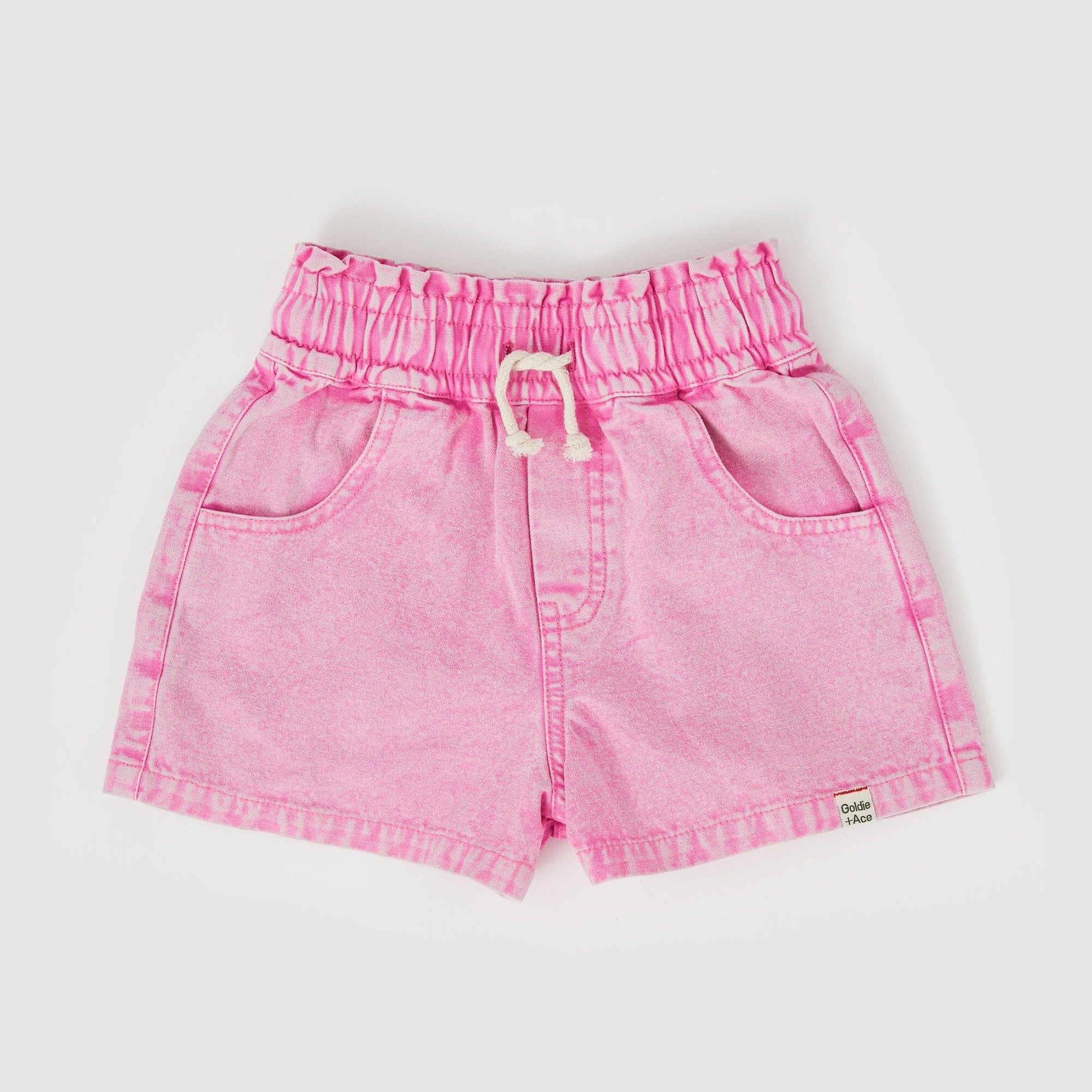 GOLDIE & ACE ZIGGY DENIM SHORTS: BUBBLEGUM