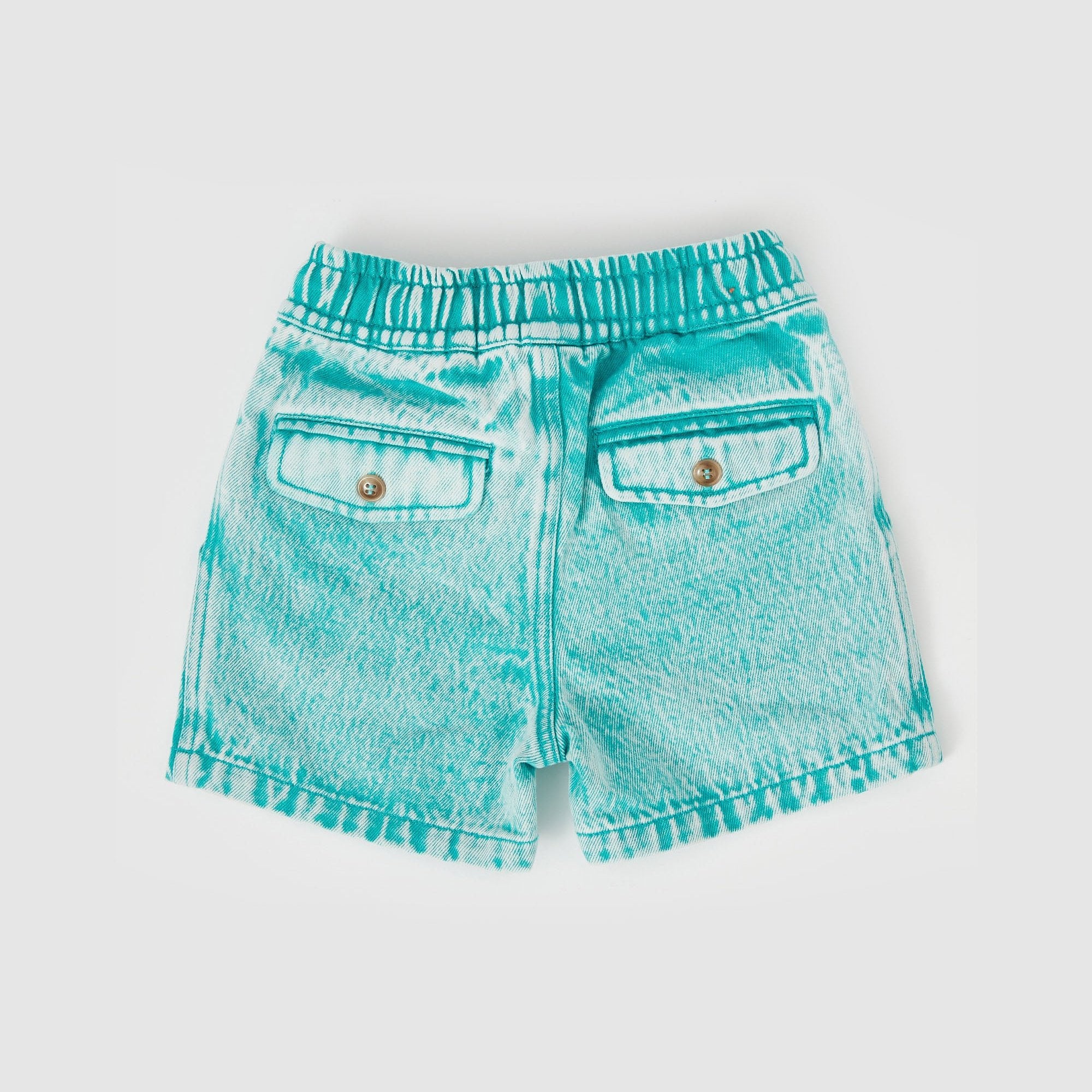 GOLDIE & ACE NOAH DENIM SHORTS: TURQUOISE