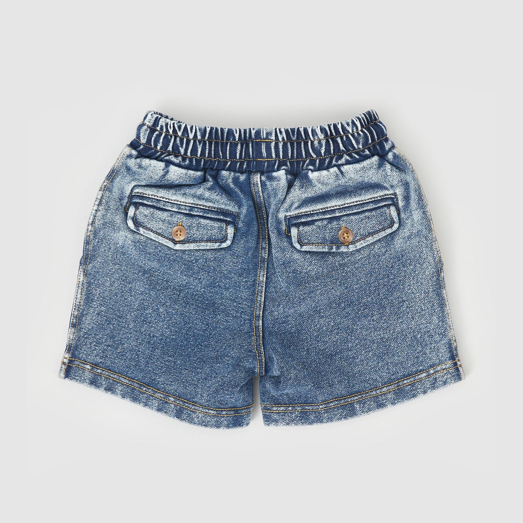 GOLDIE & ACE NOAH FRENCH TERRY LOOK SHORTS: DARK DENIM