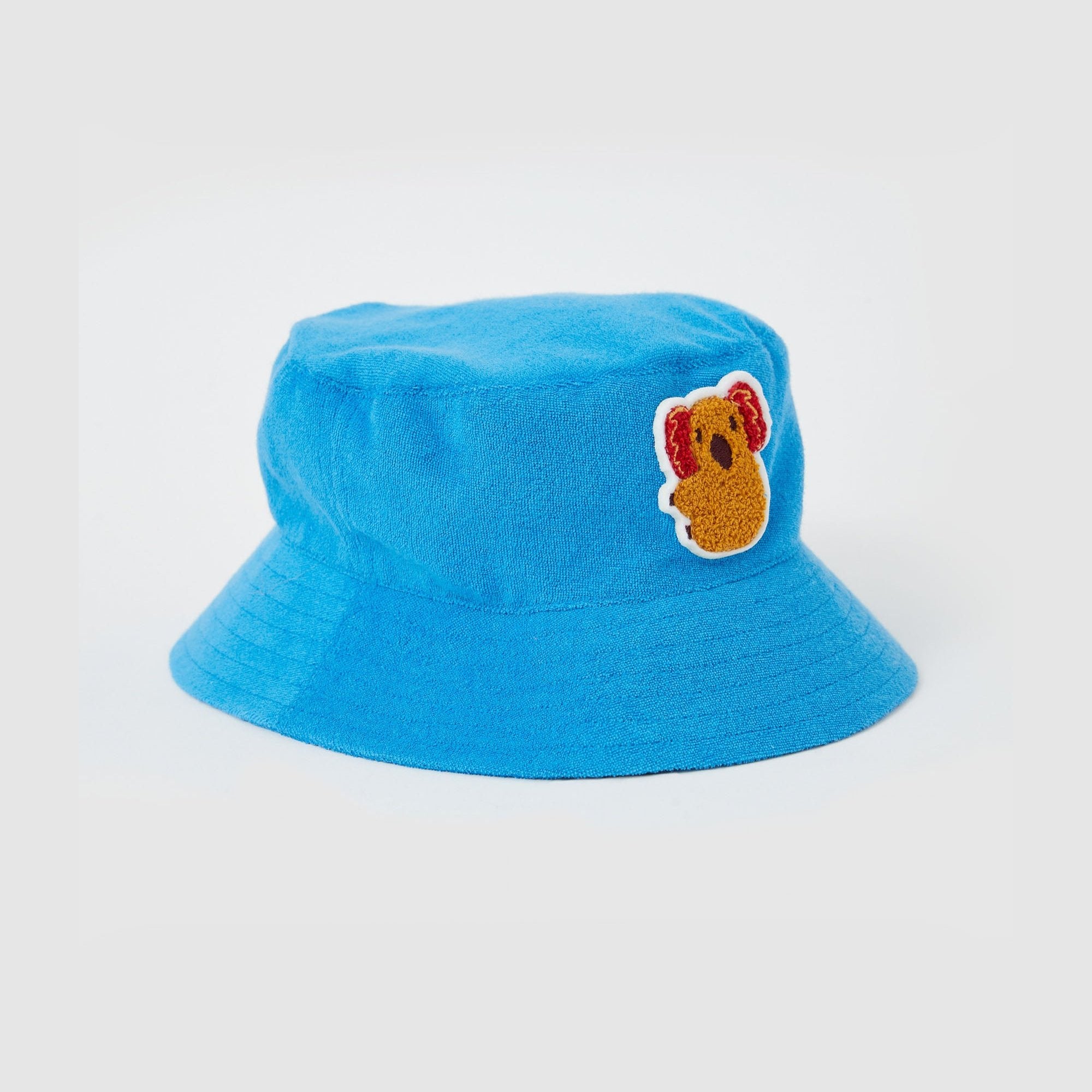 GOLDIE & ACE KOALA HUG TERRY BUCKET HAT: OCEAN