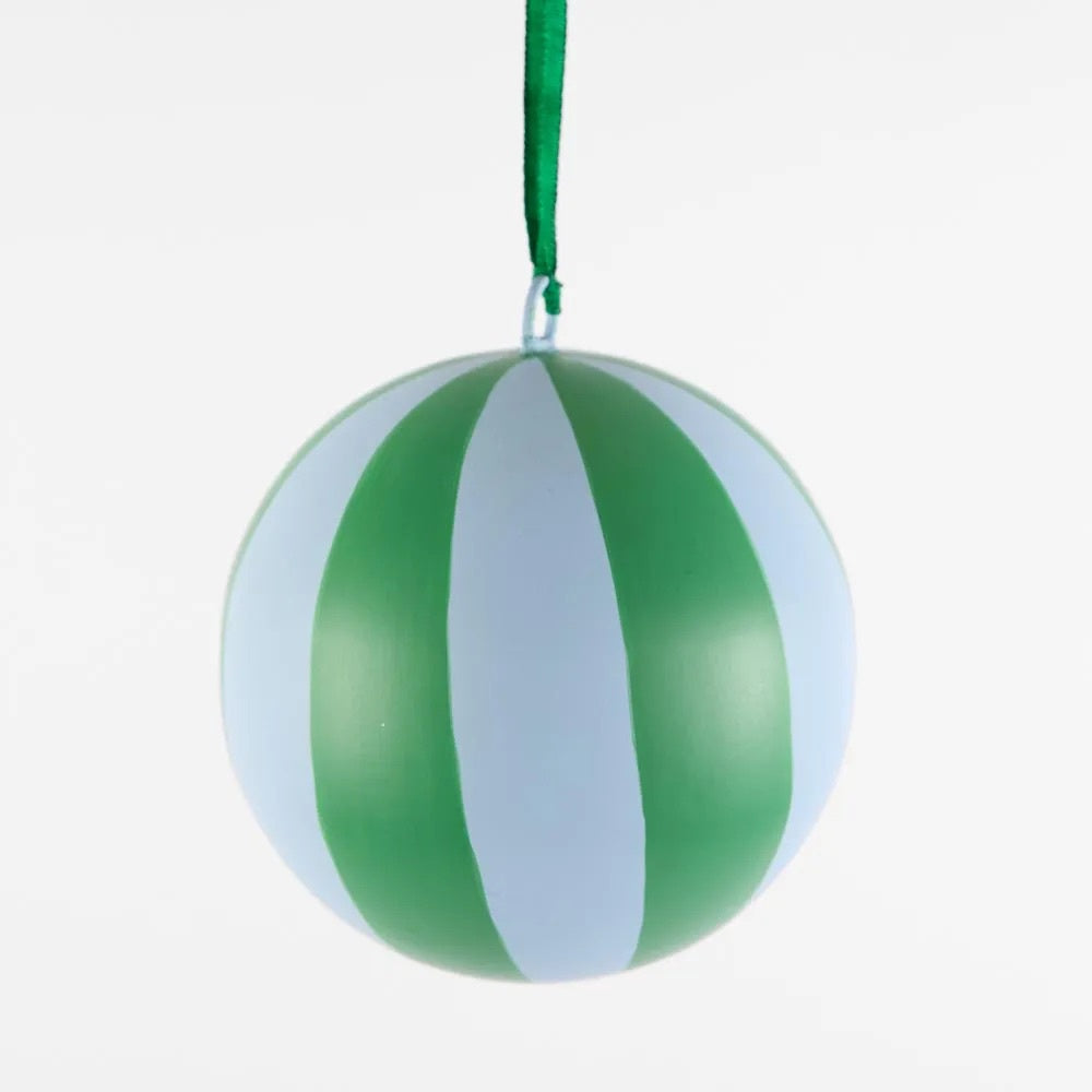 LA DOLCE VITA STRIPED IRON BAUBLE: SMALL