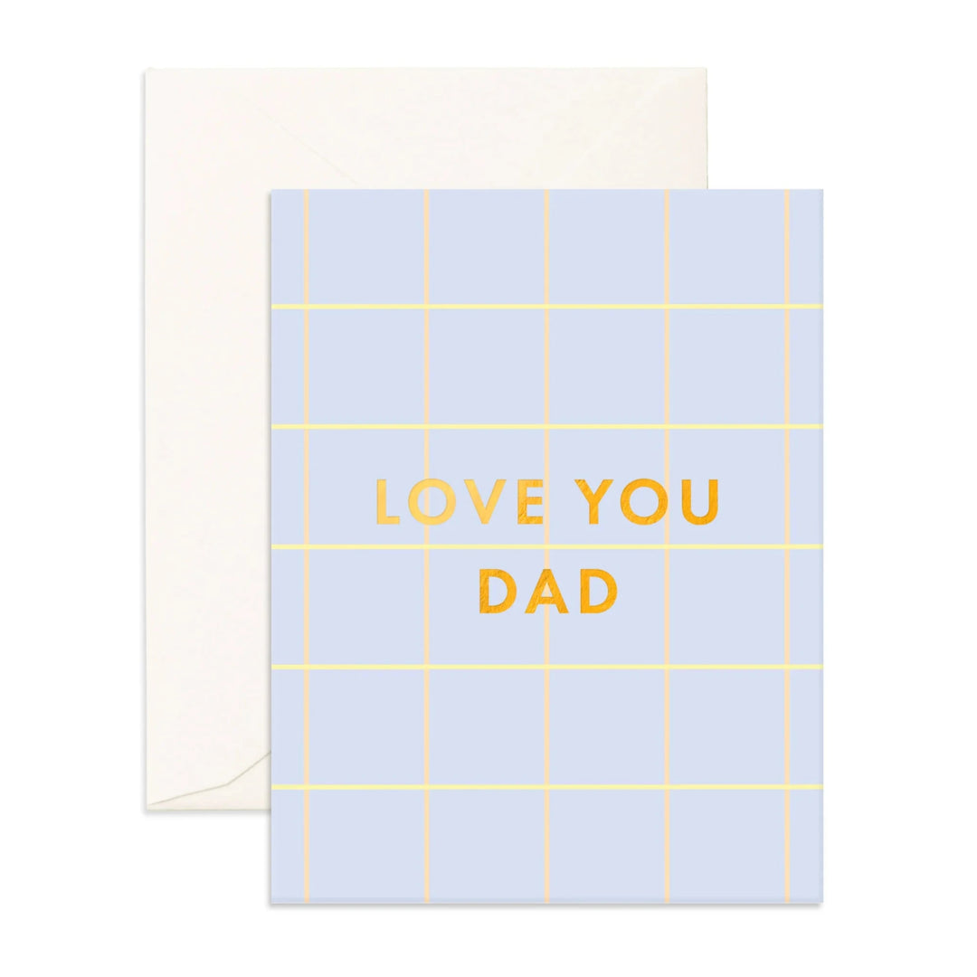 FOX &amp; FALLOW LOVE YOU DAD PLAID CARD