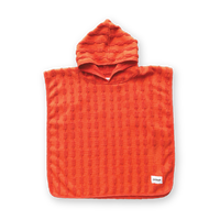 GROWN TERRY PONCHO: ROSSO