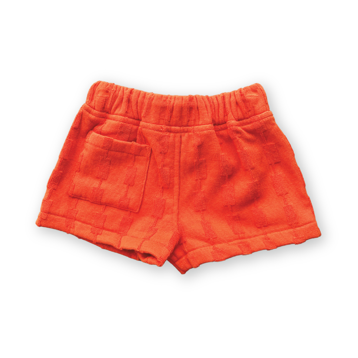 GROWN TERRY SHORTS: BLOCKS ROSSO