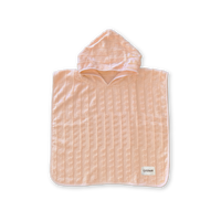 GROWN TERRY TOWELLING FLOW PONCHO: PEACHY