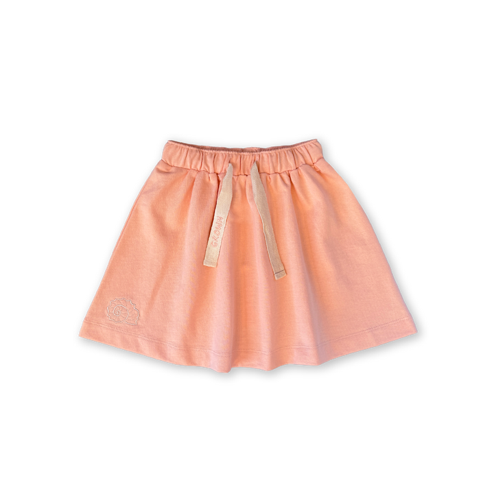 GROWN FRENCH TERRY SHELL SKIRT: PEACHY