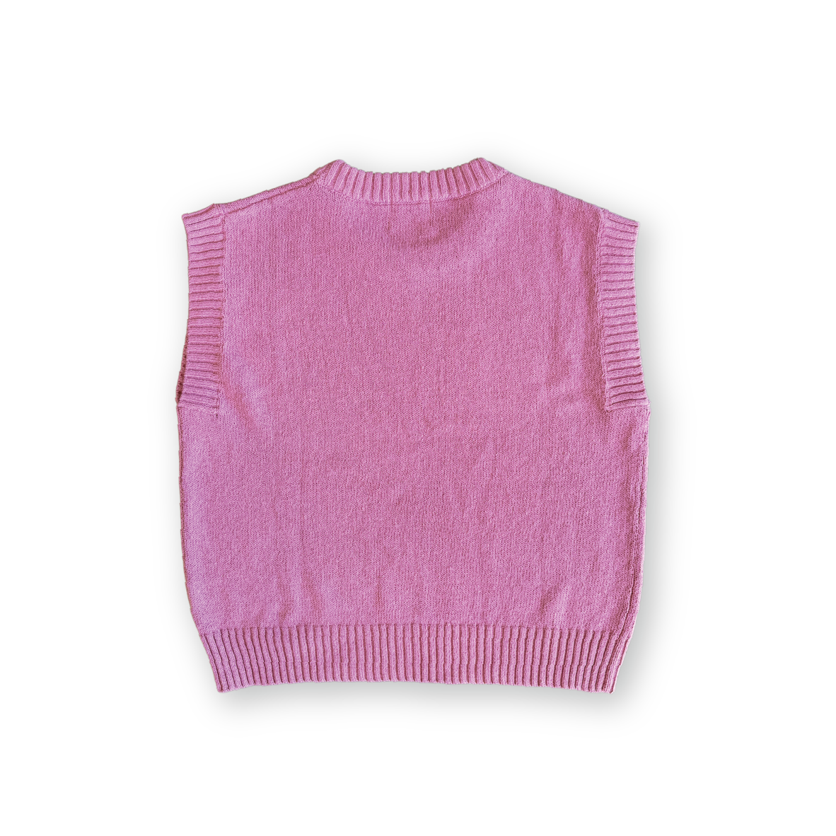 GROWN LADIES JERSEY KNIT VEST: RASPBERRY