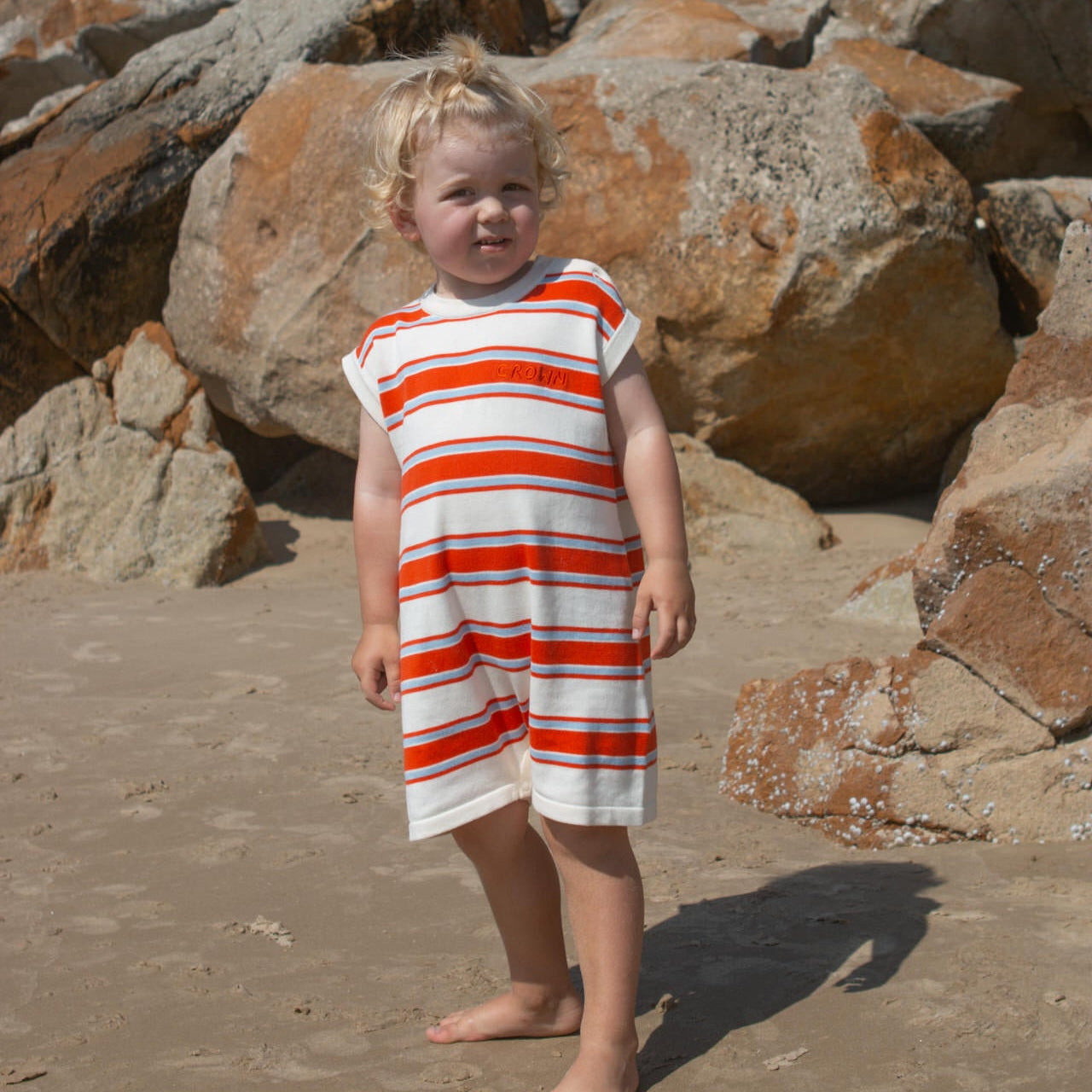 GROWN ISLAND STRIPE PLAYSUIT