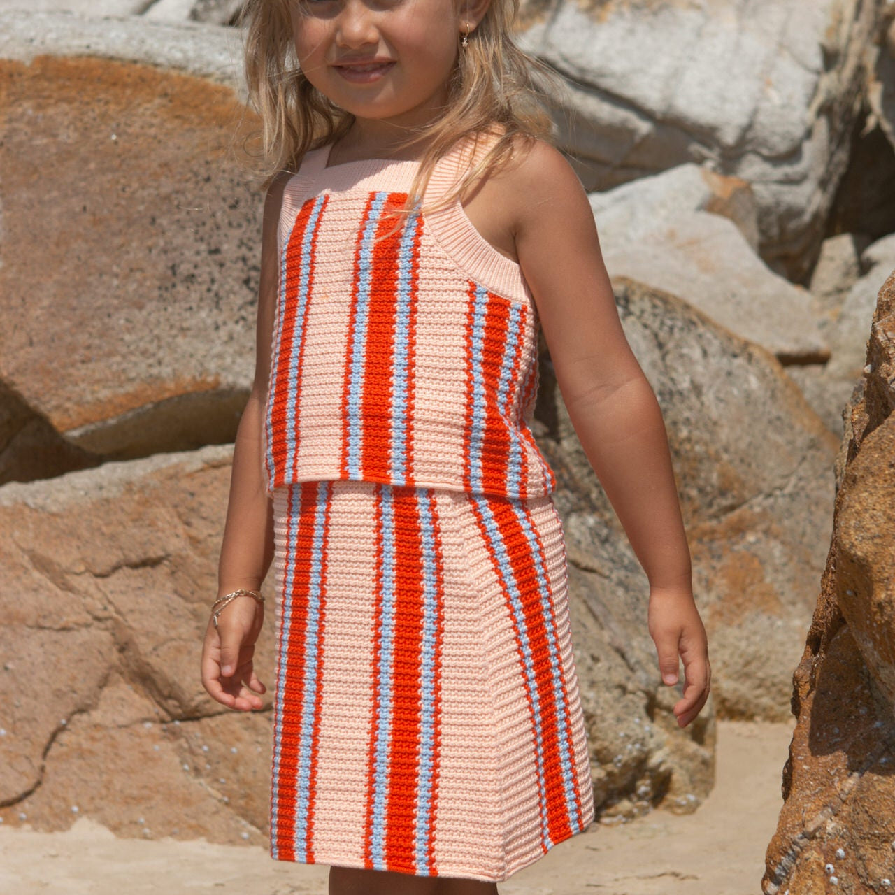 GROWN ISLAND STRIPE SKIRT