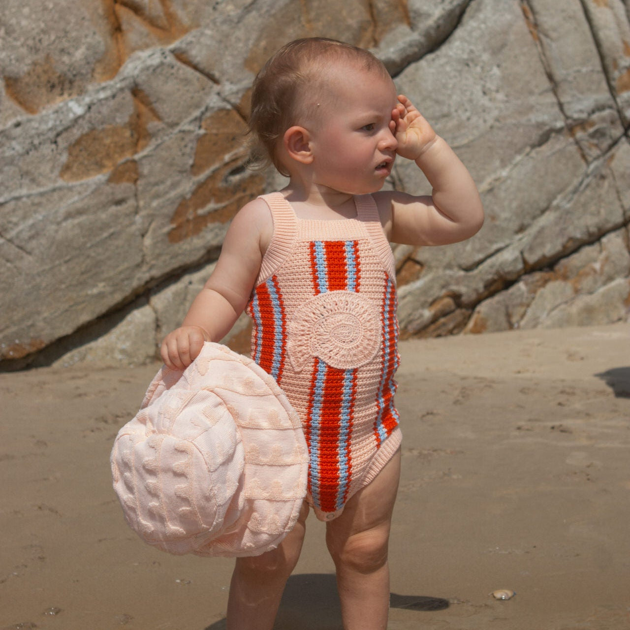 GROWN ISLAND STRIPE SHELL SINGLETSUIT