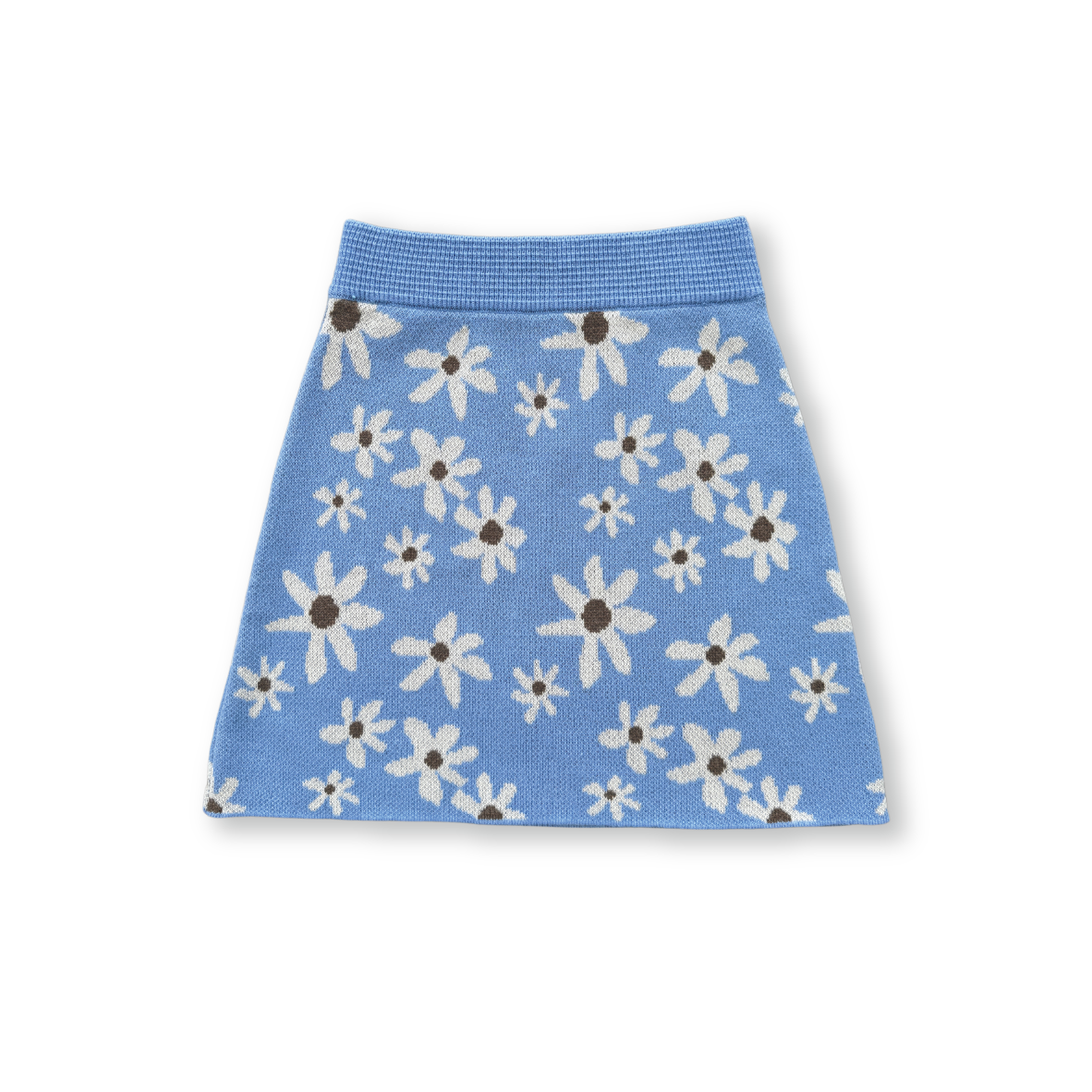 GROWN WILD FLOWER KNIT SKIRT: SKY