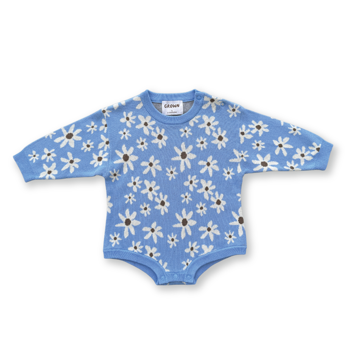 GROWN WILD FLOWER ROMPER: SKY