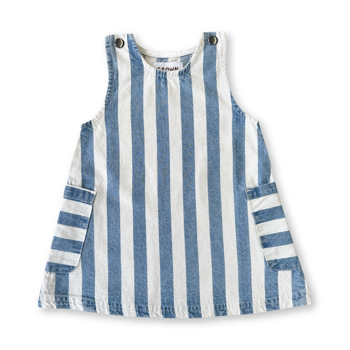 GROWN DENIM STRIPE DRESS