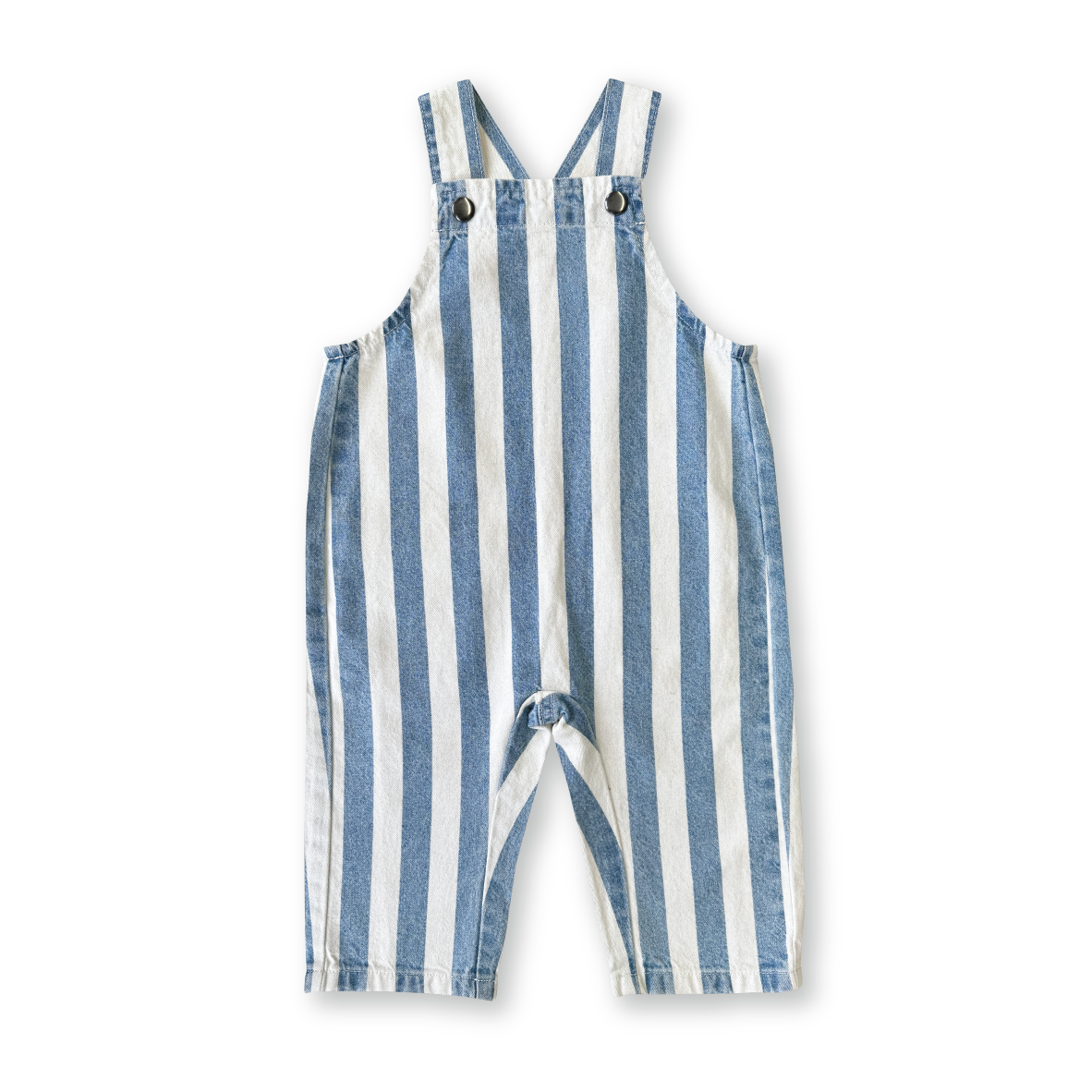 GROWN DENIM STRIPE OVERALLS