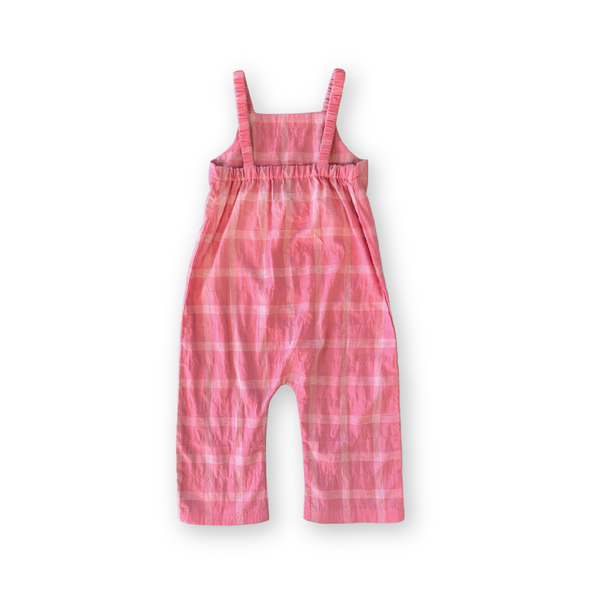 GROWN COTTON CHECK PLAYSUIT