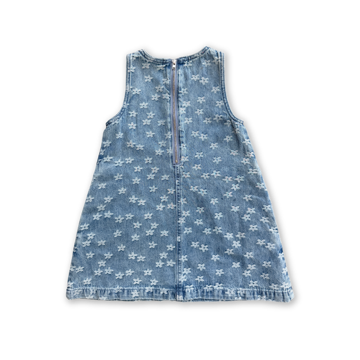 GROWN DAISY DENIM SHIFT DRESS