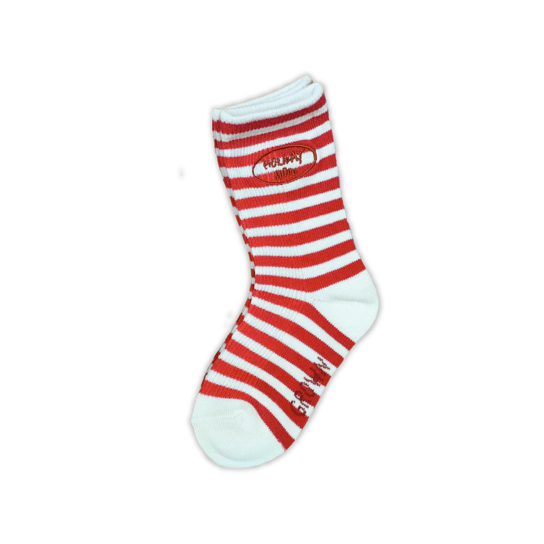 GROWN HOLIDAY MODE STRIPE SOCKS, FIESTA