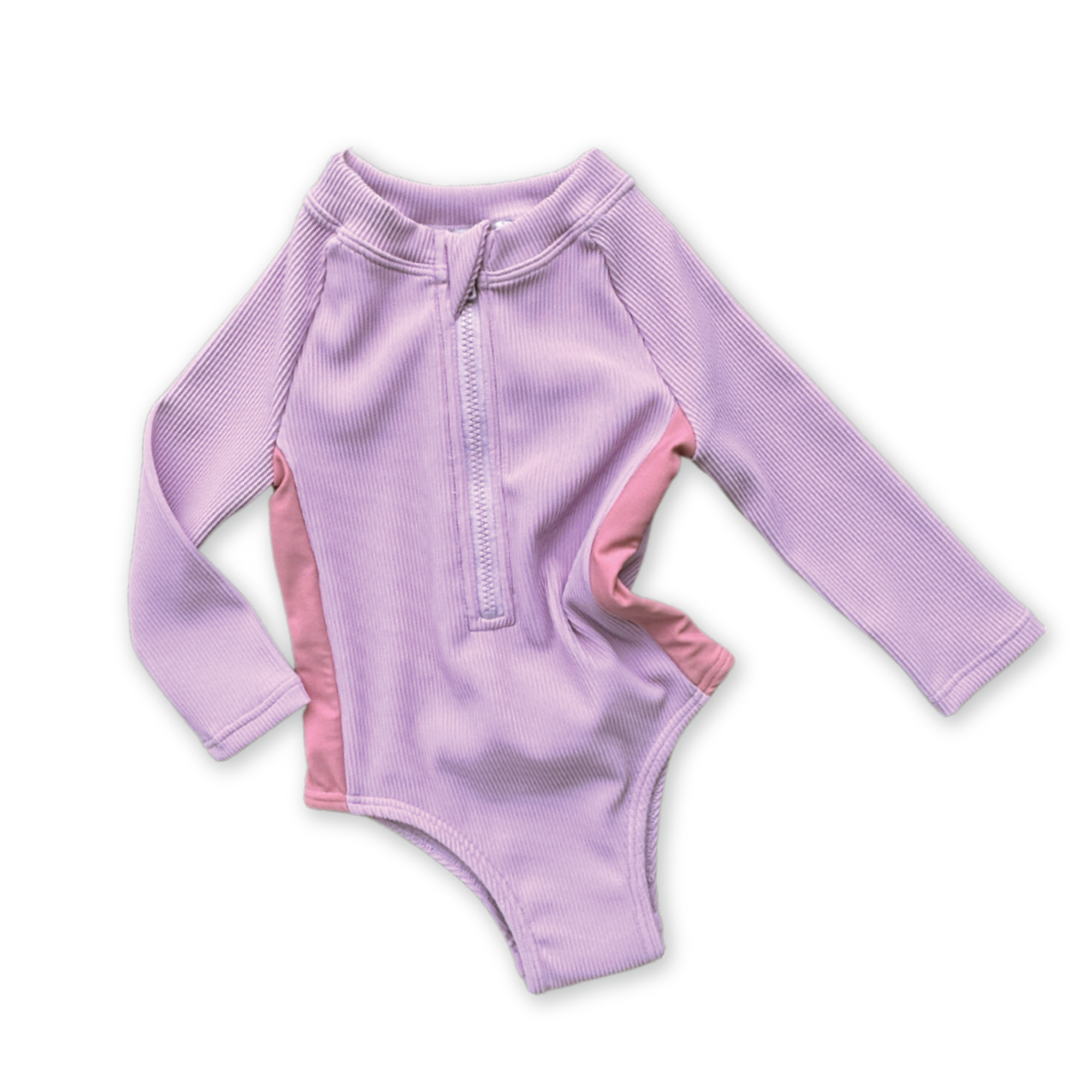 GROWN ZIP L/S ONE PIECE: LILAC