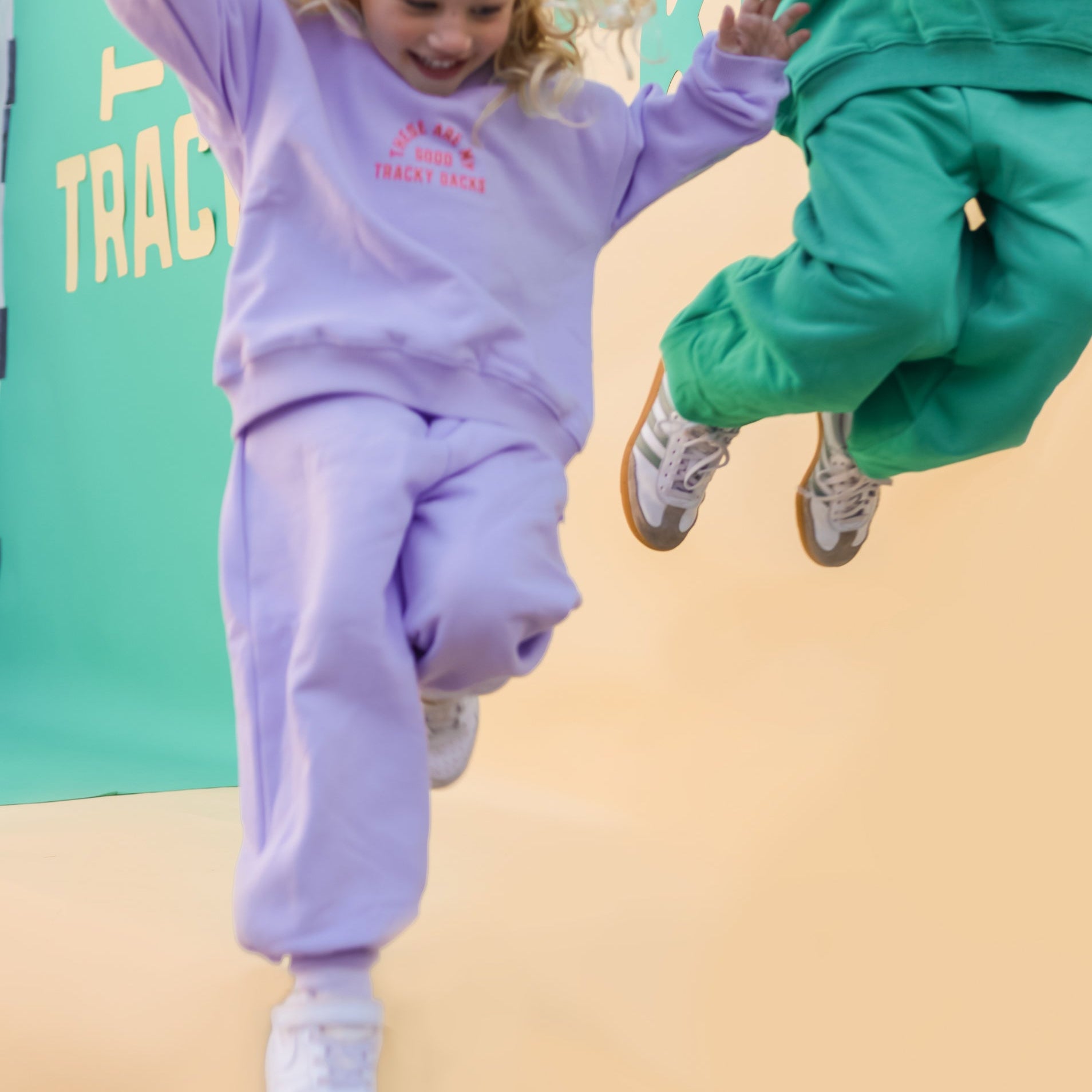 SMALL SWIM CLUB GOOD TRACKY DACKS: LILAC/RED