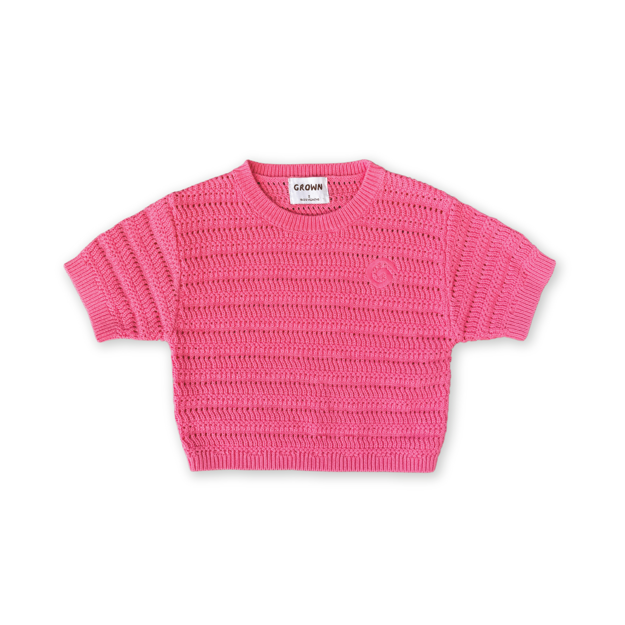 GROWN ORGANIC HEAVY KNIT TEE: BRIGHT SORBET