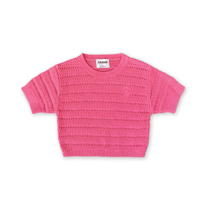 GROWN ORGANIC HEAVY KNIT TEE: BRIGHT SORBET