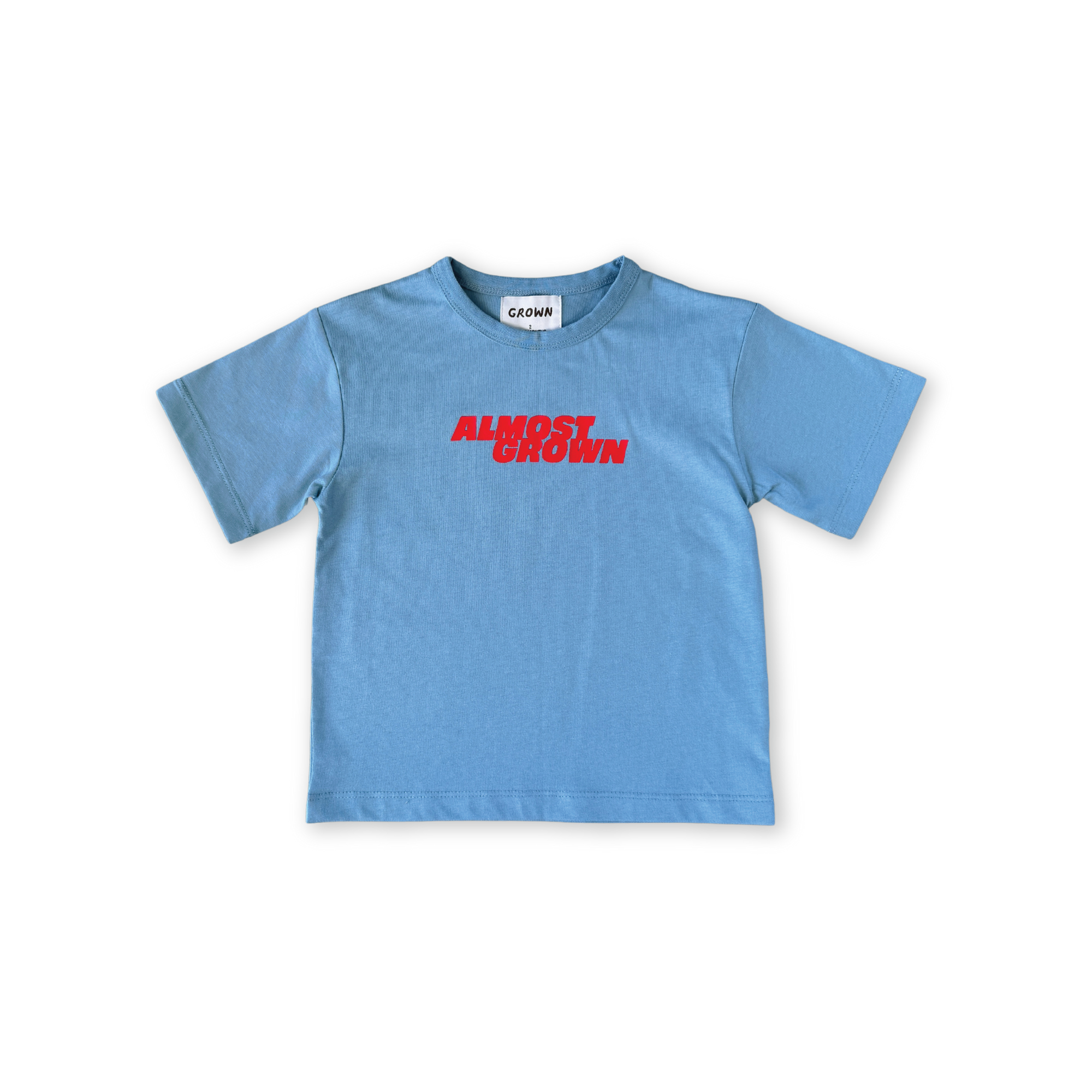 GROWN ORGANIC ALMOST GROWN TEE: DUCK EGG