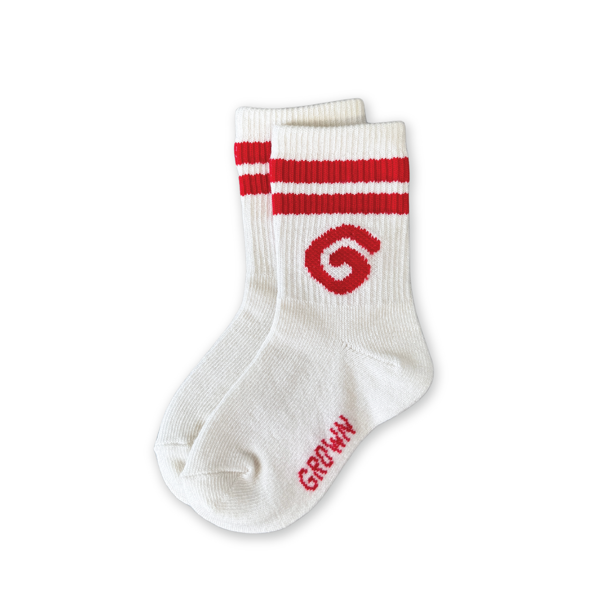 GROWN SWIRL COTTON SOCKS: MILK