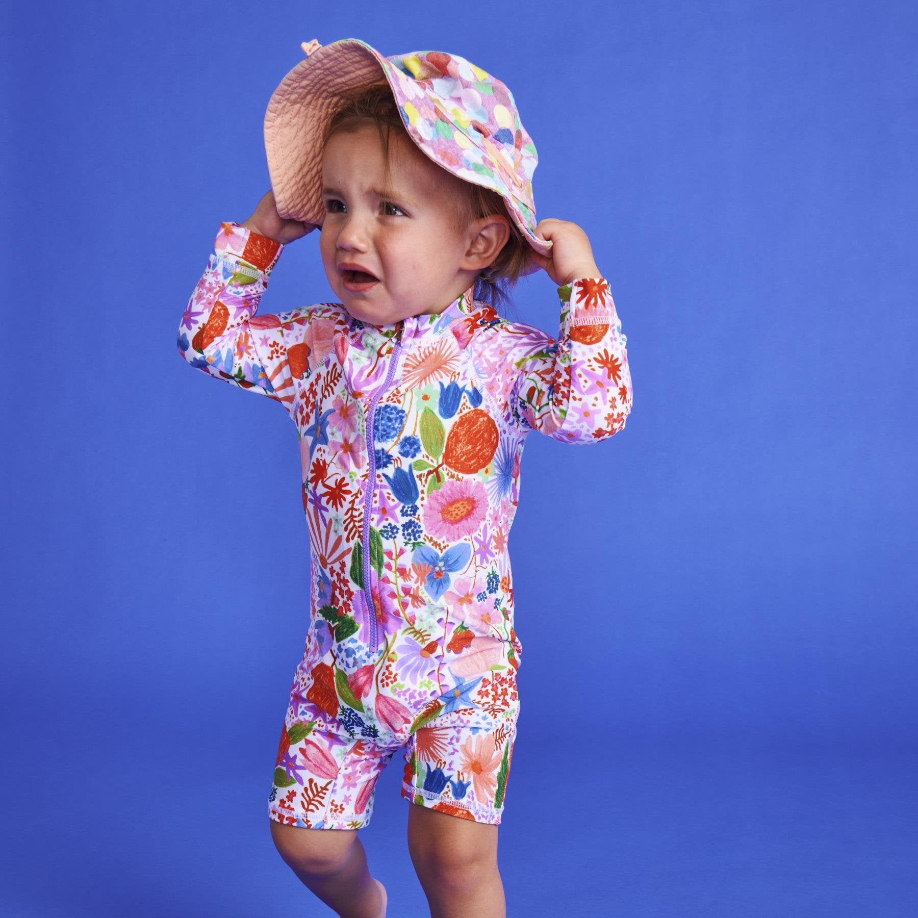 KIP & CO MEANDERING MEADOW BABY L/S BATHERS