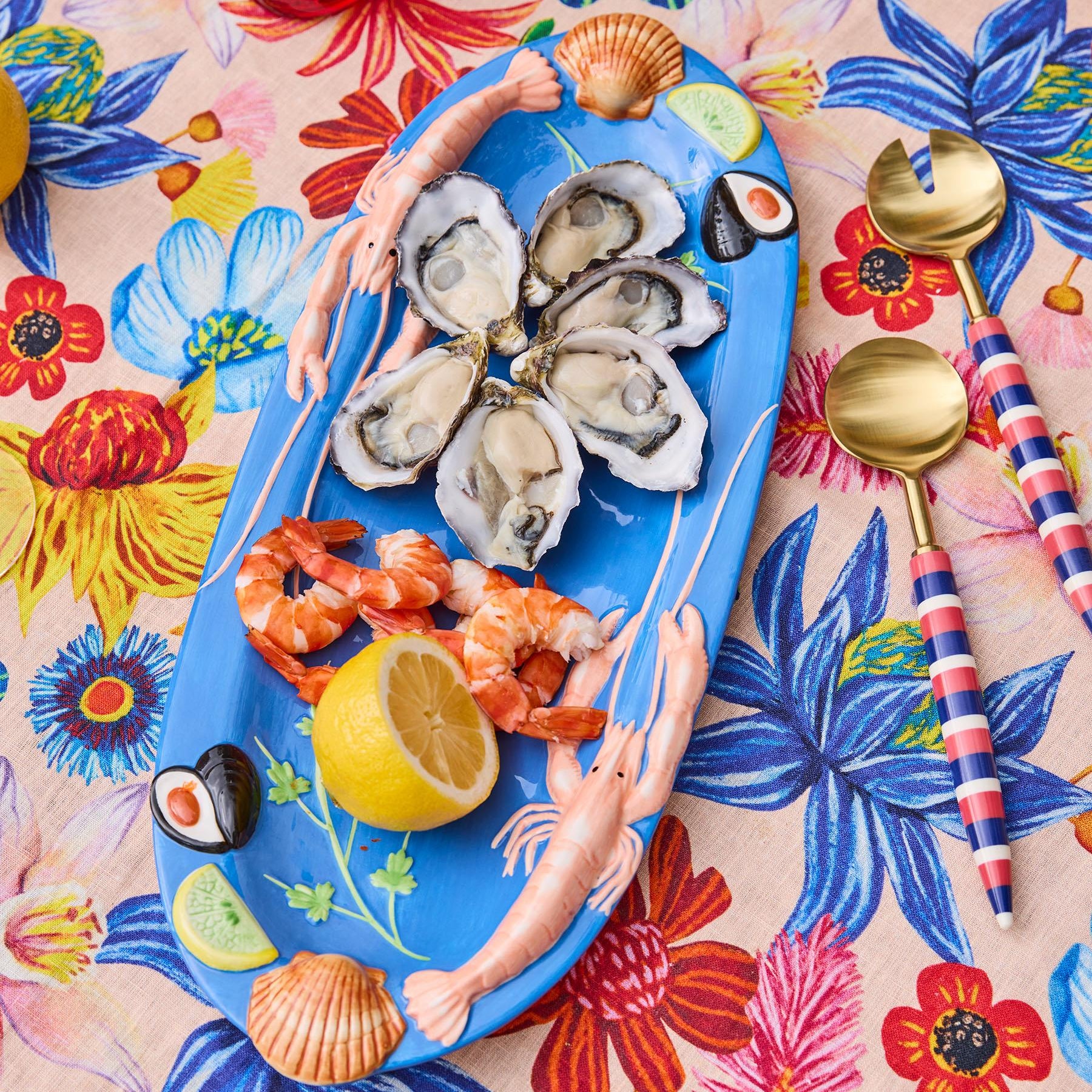 KIP & CO FRUITS DE MER OVAL PLATTER: LRG