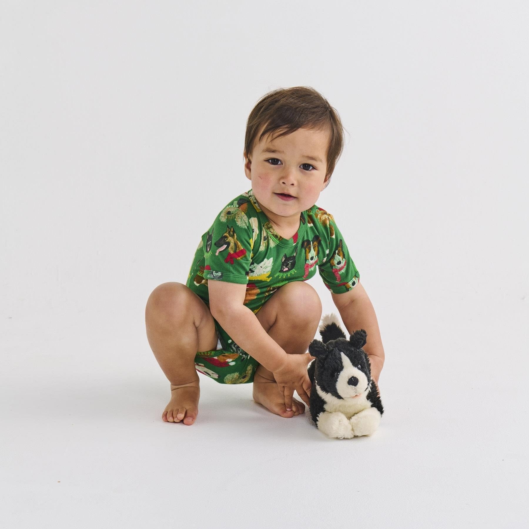 KIP & CO SANTA'S LITTLE HELPER ORGANIC S/S ROMPER