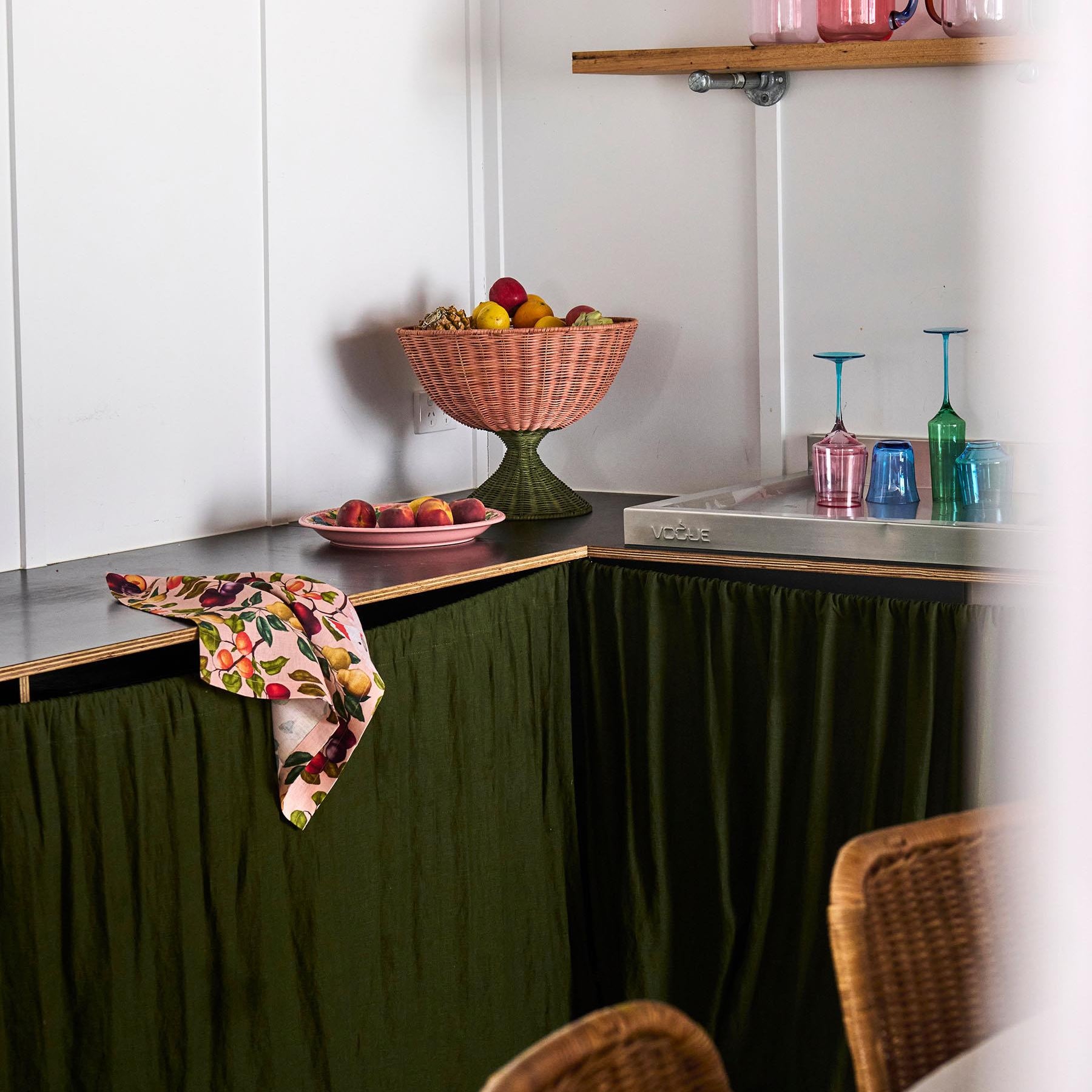 KIP & CO PORTOFINO RATTAN FRUIT BOWL