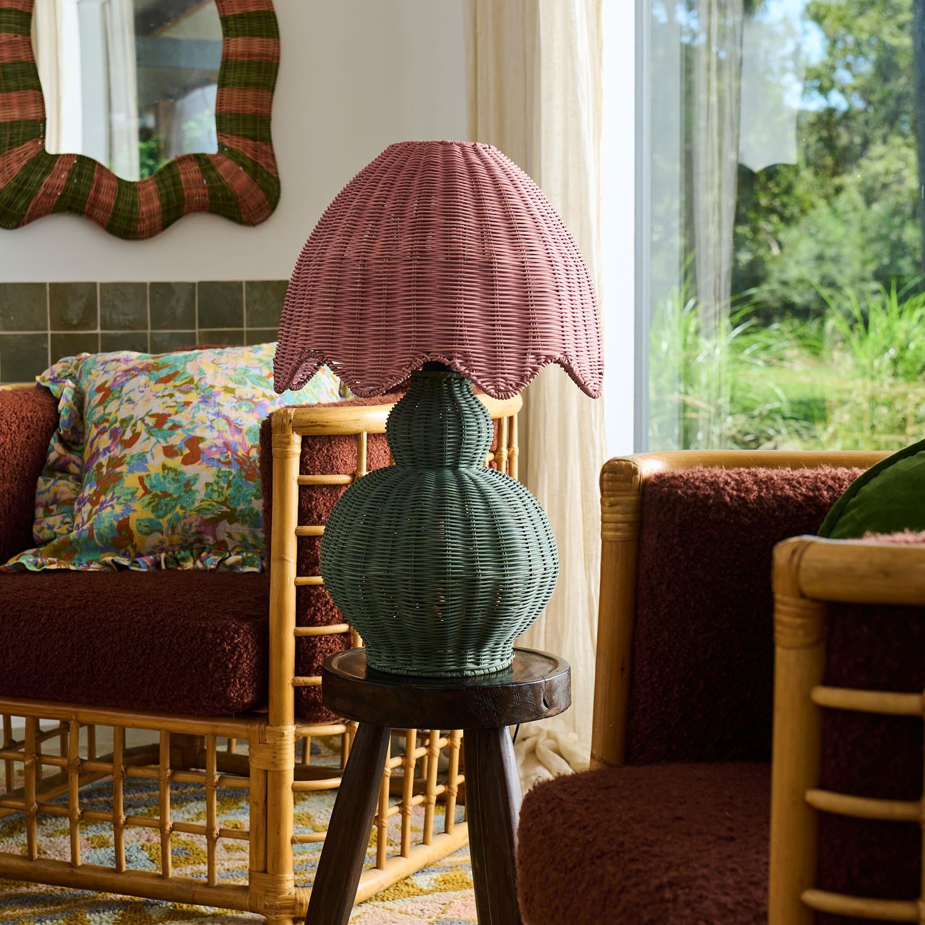 KIP & CO PORTOFINO RATTAN LAMP