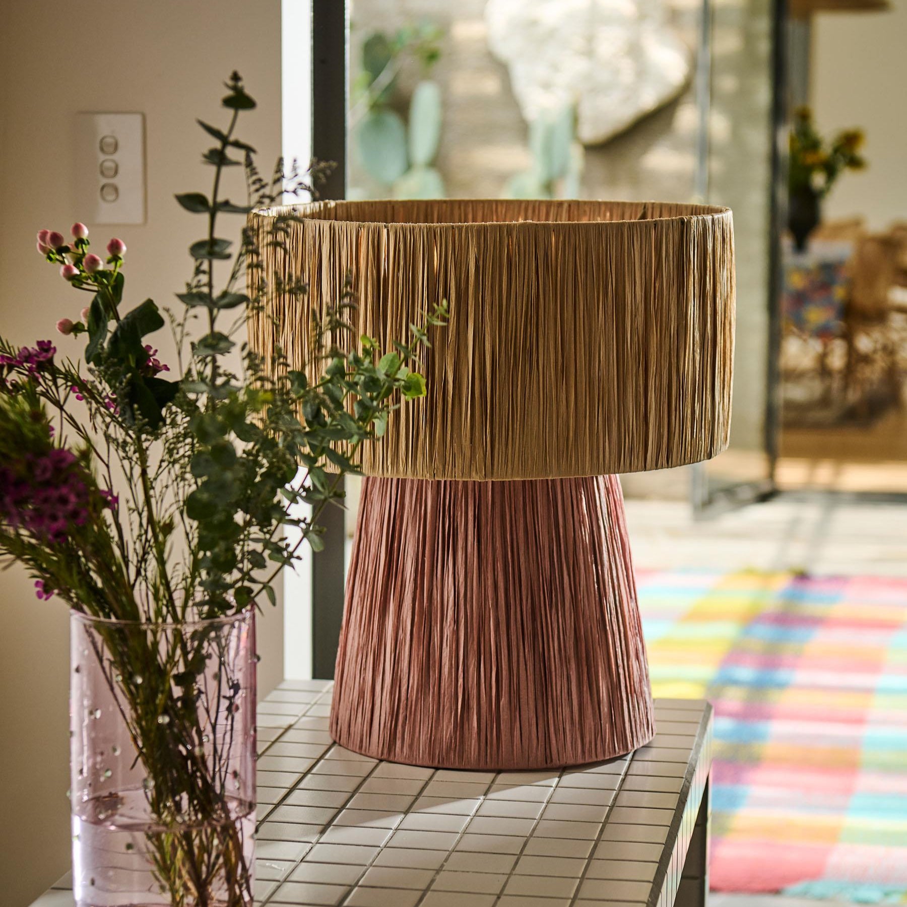 KIP & CO SASSAFRAS RAFFIA LAMP