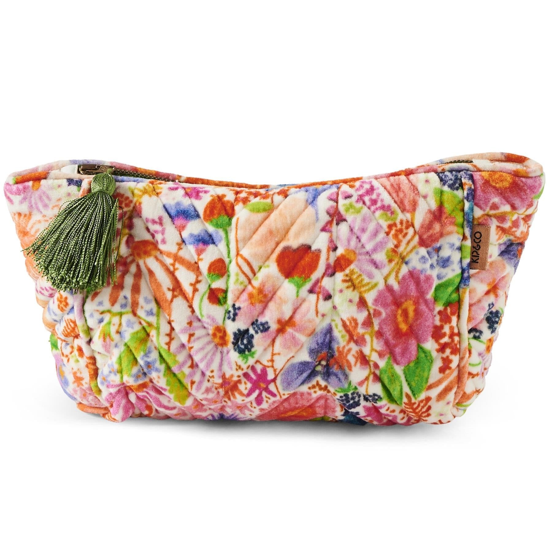 KIP & CO MEANDERING MEADOW VELVET TOILETRY BAG