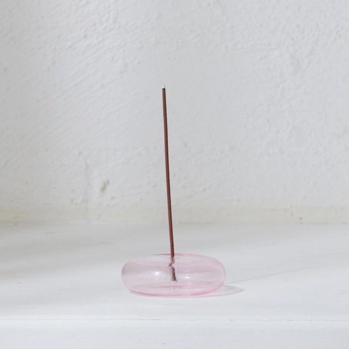 GENTLE HABITS GLASS VESSEL INCENSE HOLDER: PINK
