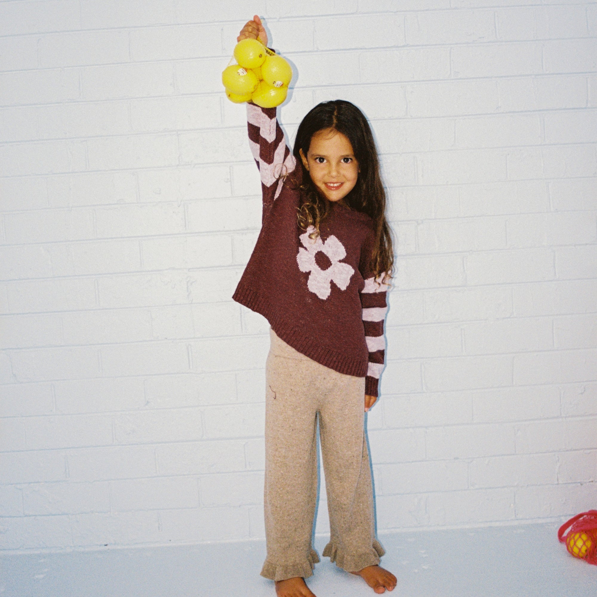 GROWN BLOOM KNIT PULL OVER: PLUM