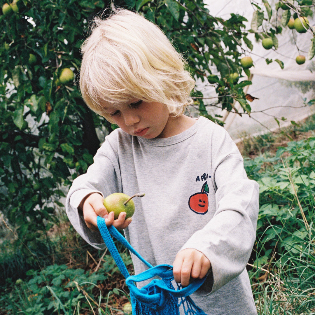 GROWN ORGANIC FRUIT SALAD L/SLEEVE TEE: GREY MARLE