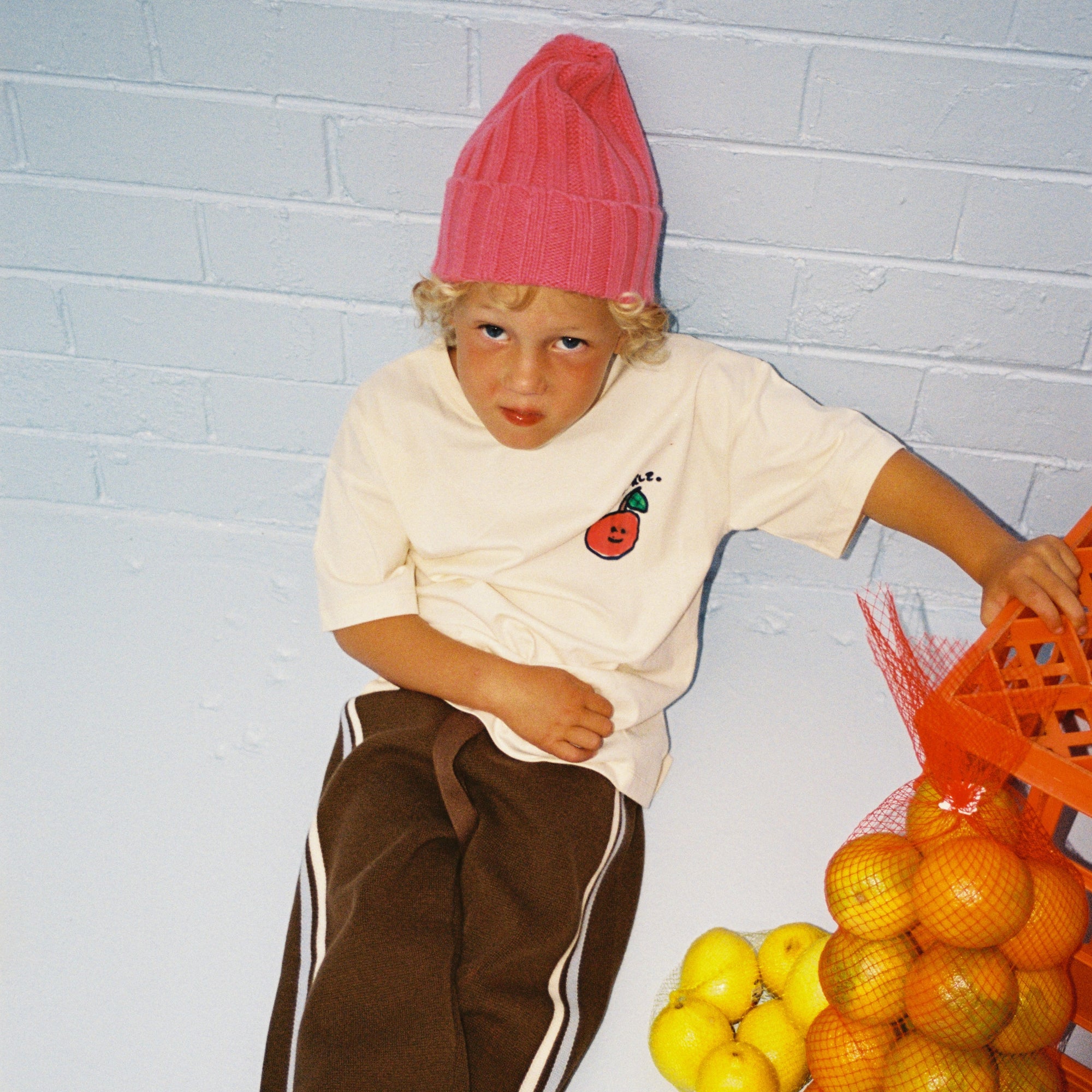 GROWN ORGANIC FRUIT SALAD TEE: MILK