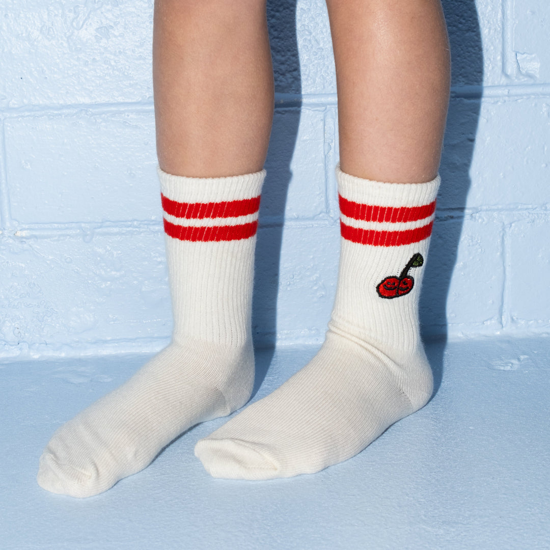GROWN FRUIT SALAD COTTON SOCKS 2PC: MILK
